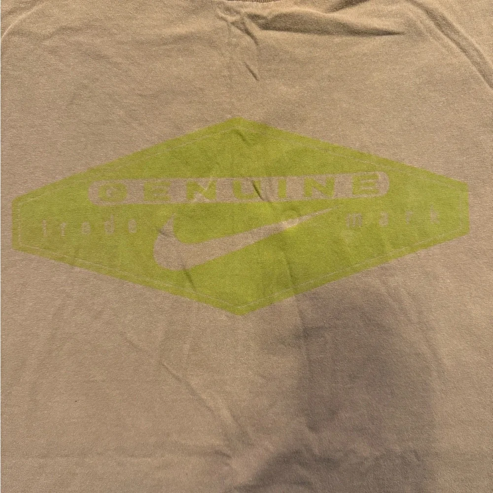 Vintage Nike 90s Y2K‎ Crewneck Shirt XXL Brown Made USA Nike Trade Mark*